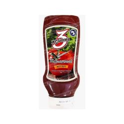 Кетчуп 3 ЖЕЛАНИЯ томатный 530 гр (пластиковая бутылка)