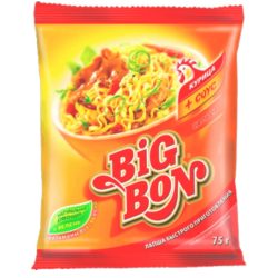 Лапша BIG BON В ПАКЕТЕ со вкусом курицы и соусом сальса, 75 гр