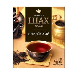 Чай ШАХ GOLD индийский в пакетиках, 100 шт