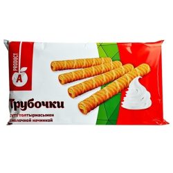 Трубочки вафельные с молочной начинкой 300 гр