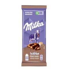 Шоколад плиточный MILKA BUBBLES капучино 87 гр