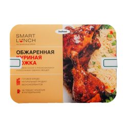 SMART LUNCH Обжаренная куриная ножка в соевом соусе в сопровождении риса Басмати и кусочками свежих овощей 270 гр