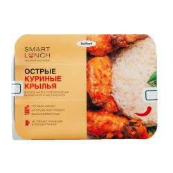 SMART LUNCH Острые куриные крылья в соусе чили в сопровождении рассыпчатого риса Басмати 270 гр